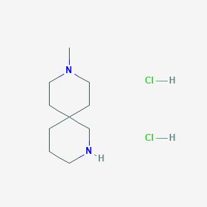 molecular formula C10H22Cl2N2 B13017795 9-Methyl-2,9-diazaspiro[5.5]undecane dihydrochloride 