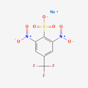 molecular formula C7H2F3N2NaO7S B1301780 Sodium 2,6-dinitro-4-(trifluoromethyl)benzenesulfonate CAS No. 54495-25-9