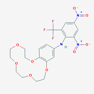 molecular formula C21H22F3N3O9 B1301781 N-[2,4-二硝基-6-(三氟甲基)苯基]-2,5,8,11,14-五氧杂双环[13.4.0]十九烷-1(15),16,18-三烯-17-胺 CAS No. 78857-86-0