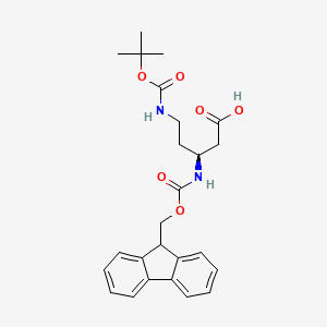 molecular formula C25H30N2O6 B13017819 (S)-N-Beta-Fmoc-N-delta-Boc-3,5-diaminopentanoic acid 