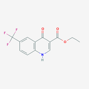 molecular formula C13H10F3NO3 B1301787 Ethyl 4-hydroxy-6-(trifluoromethyl)quinoline-3-carboxylate CAS No. 26893-12-9