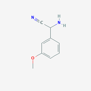 molecular formula C9H10N2O B13017877 2-Amino-2-(3-methoxyphenyl)acetonitrile 