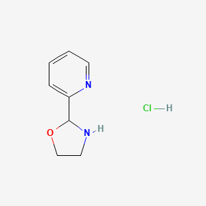 molecular formula C8H11ClN2O B13017899 2-(Pyridin-2-yl)oxazolidine hydrochloride 