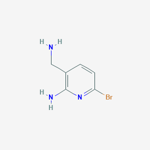 molecular formula C6H8BrN3 B13017927 3-(Aminomethyl)-6-bromopyridin-2-amine 