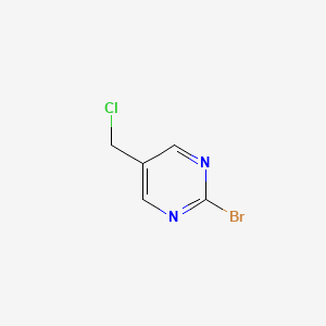 molecular formula C5H4BrClN2 B13017929 2-Bromo-5-(chloromethyl)pyrimidine 