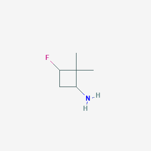 molecular formula C6H12FN B13017930 3-Fluoro-2,2-dimethylcyclobutan-1-amine 