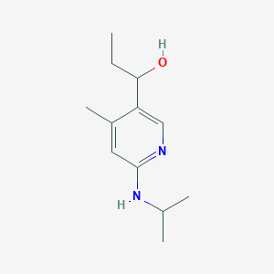 molecular formula C12H20N2O B13017934 1-(6-(Isopropylamino)-4-methylpyridin-3-yl)propan-1-ol 