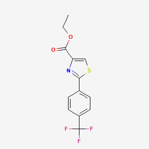 molecular formula C13H10F3NO2S B1301794 Ethyl 2-(4-(trifluoromethyl)phenyl)thiazole-4-carboxylate CAS No. 175204-88-3