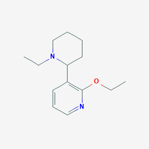 molecular formula C14H22N2O B13017975 2-Ethoxy-3-(1-ethylpiperidin-2-yl)pyridine 
