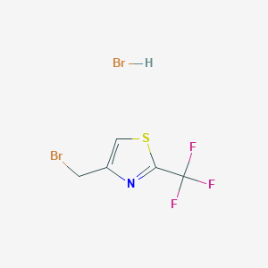 molecular formula C5H4Br2F3NS B13018005 4-(Bromomethyl)-2-(trifluoromethyl)thiazole hydrobromide 