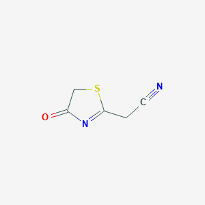molecular formula C5H4N2OS B1301802 (4-Oxo-4,5-dihydro-1,3-thiazol-2-yl)acetonitrile CAS No. 74246-64-3