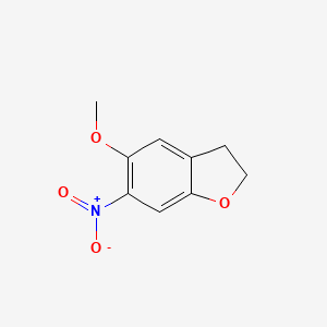 molecular formula C9H9NO4 B13018108 5-Methoxy-6-nitro-2,3-dihydrobenzofuran 