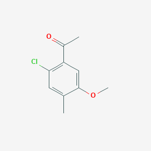 molecular formula C10H11ClO2 B13018111 1-(2-Chloro-5-methoxy-4-methylphenyl)ethanone 