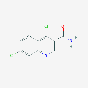 molecular formula C10H6Cl2N2O B13018146 4,7-Dichloroquinoline-3-carboxamide 