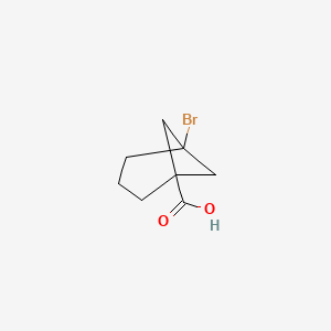 molecular formula C8H11BrO2 B13018149 5-Bromobicyclo[3.1.1]heptane-1-carboxylic acid 