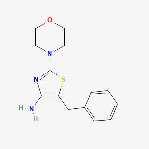 molecular formula C14H17N3OS B13018203 5-Benzyl-2-morpholinothiazol-4-amine 