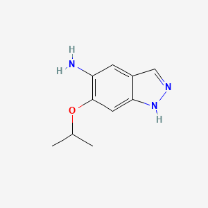 molecular formula C10H13N3O B13018224 6-(propan-2-yloxy)-1H-indazol-5-amine 