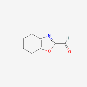molecular formula C8H9NO2 B13018270 4,5,6,7-Tetrahydrobenzo[d]oxazole-2-carbaldehyde 