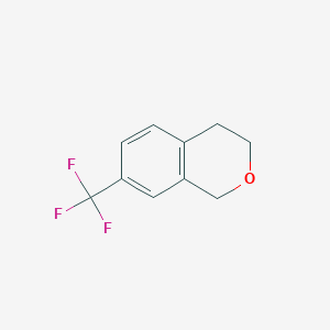 molecular formula C10H9F3O B13018306 7-(Trifluoromethyl)-3,4-dihydro-1H-2-benzopyran CAS No. 165115-37-7