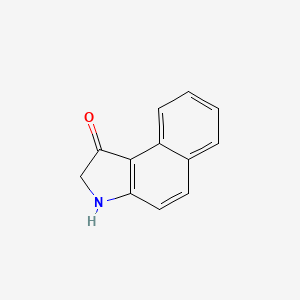 molecular formula C12H9NO B13018325 2,3-Dihydro-1H-benzo[e]indol-1-one 