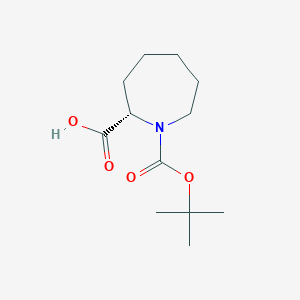 molecular formula C12H21NO4 B1301833 (S)-1-(Boc)azepane-2-carboxylic acid CAS No. 155905-76-3