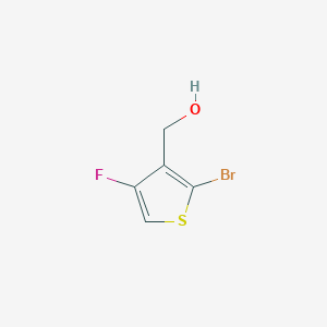 molecular formula C5H4BrFOS B13018341 (2-Bromo-4-fluorothiophen-3-yl)methanol 