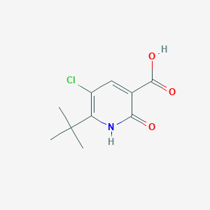 molecular formula C10H12ClNO3 B13018346 6-(tert-Butyl)-5-chloro-2-oxo-1,2-dihydropyridine-3-carboxylic acid 