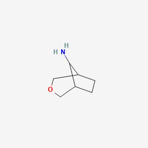 molecular formula C7H13NO B13018366 3-Oxabicyclo[3.2.1]octan-8-amine 