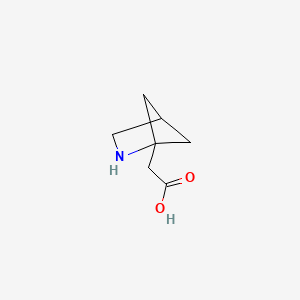 molecular formula C7H11NO2 B13018373 2-{2-Azabicyclo[2.1.1]hexan-1-yl}acetic acid 