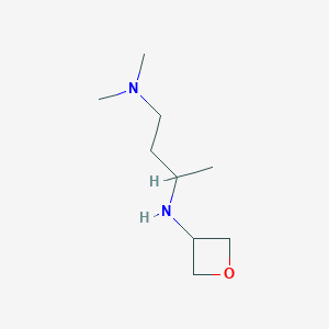 molecular formula C9H20N2O B13018391 N-[4-(dimethylamino)butan-2-yl]oxetan-3-amine 