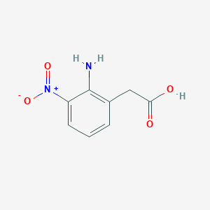 molecular formula C8H8N2O4 B13018414 2-(2-Amino-3-nitrophenyl)acetic acid 