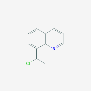 molecular formula C11H10ClN B13018428 8-(1-Chloroethyl)quinoline 