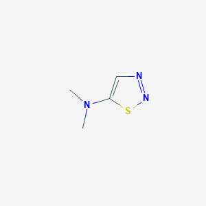 molecular formula C4H7N3S B13018469 N,N-Dimethyl-1,2,3-thiadiazol-5-amine 