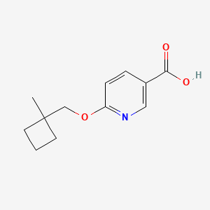 molecular formula C12H15NO3 B13018473 6-((1-Methylcyclobutyl)methoxy)nicotinic acid 