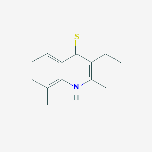 molecular formula C13H15NS B13018479 3-Ethyl-2,8-dimethylquinoline-4(1H)-thione 
