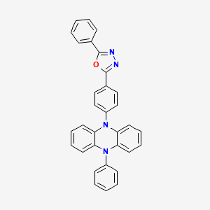 molecular formula C32H22N4O B13018489 2-Phenyl-5-(4-(10-phenylphenazin-5(10H)-yl)phenyl)-1,3,4-oxadiazole 