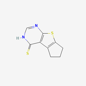 molecular formula C9H8N2S2 B1301850 2,3-Dihydro-1H-8-thia-5,7-diaza-cyclopenta[a]indene-4-thiol CAS No. 306281-11-8