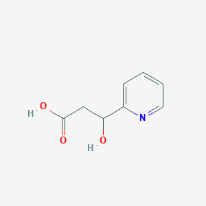molecular formula C8H9NO3 B13018511 3-Hydroxy-3-(pyridin-2-yl)propanoic acid 