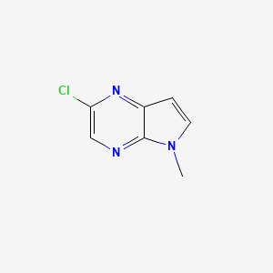 molecular formula C7H6ClN3 B13018525 2-Chloro-5-methyl-5H-pyrrolo[2,3-b]pyrazine 