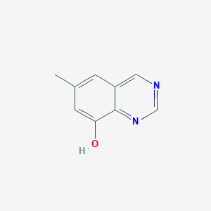 molecular formula C9H8N2O B13018537 6-Methylquinazolin-8-ol 