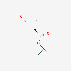 molecular formula C10H17NO3 B13018557 Tert-butyl 2,4-dimethyl-3-oxoazetidine-1-carboxylate 