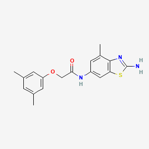 molecular formula C18H19N3O2S B13018561 N-(2-Amino-4-methylbenzo[d]thiazol-6-yl)-2-(3,5-dimethylphenoxy)acetamide 