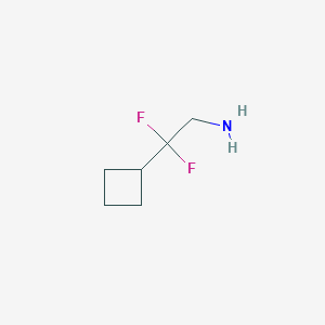 molecular formula C6H11F2N B13018573 2-Cyclobutyl-2,2-difluoroethan-1-amine 