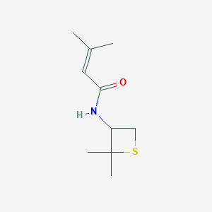 molecular formula C10H17NOS B13018612 N-(2,2-Dimethylthietan-3-yl)-3-methylbut-2-enamide 