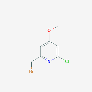 molecular formula C7H7BrClNO B13018626 2-(Bromomethyl)-6-chloro-4-methoxypyridine 