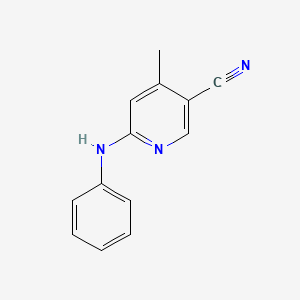 molecular formula C13H11N3 B13018634 4-Methyl-6-(phenylamino)nicotinonitrile 