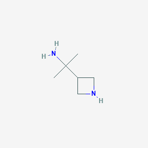 molecular formula C6H14N2 B13018651 2-(Azetidin-3-yl)propan-2-amine 