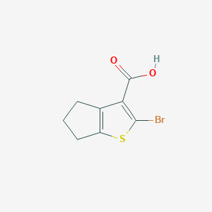 molecular formula C8H7BrO2S B13018654 2-Bromo-5,6-dihydro-4H-cyclopenta[b]thiophene-3-carboxylic acid 