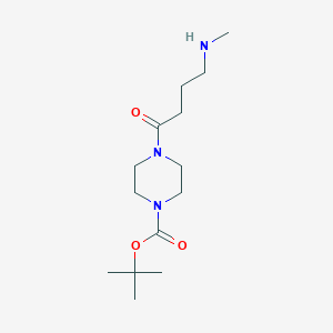 molecular formula C14H27N3O3 B13018676 Tert-butyl 4-[4-(methylamino)butanoyl]piperazine-1-carboxylate 