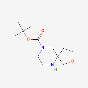 molecular formula C12H22N2O3 B13018703 Tert-butyl 2-oxa-6,9-diazaspiro[4.5]decane-9-carboxylate CAS No. 1638771-31-9